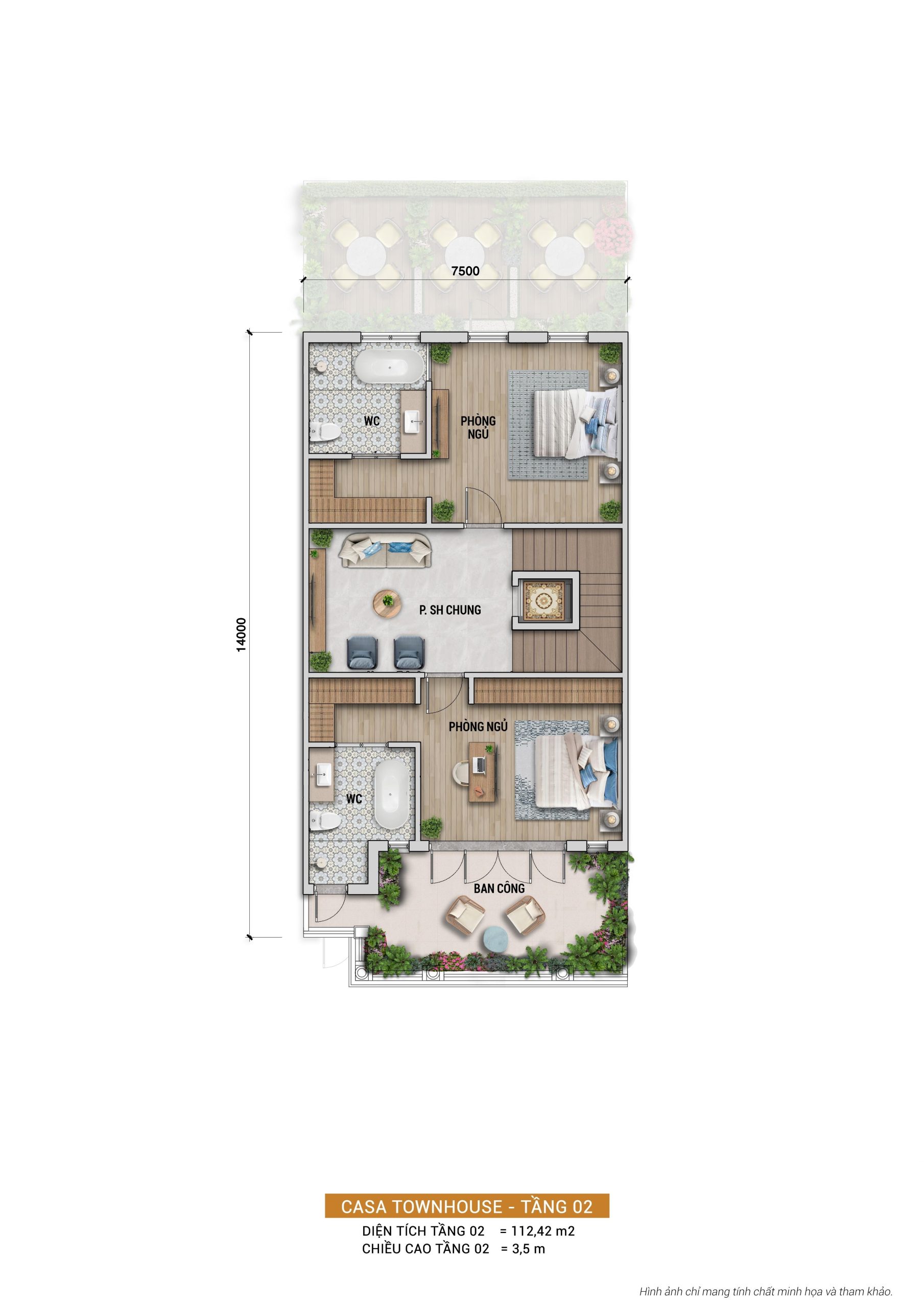 Nhà phố Casa Townhouse Blanca City 7 CASA TOWNHOUSE - TẦNG 02