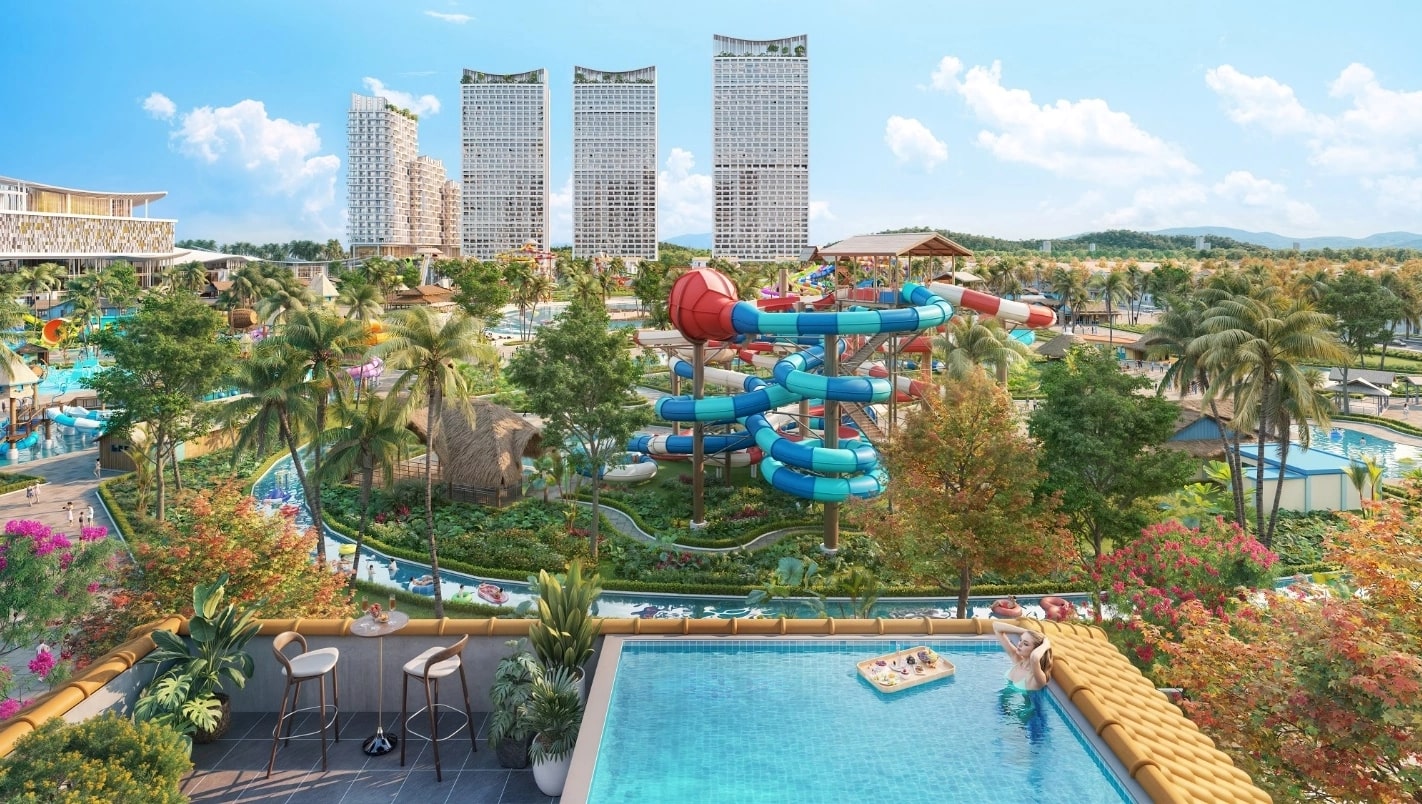 Quy hoạch hai mặt tiền giáp biển và phố tại Blanca City 2 Cong Vien SunWorld Vung Tau