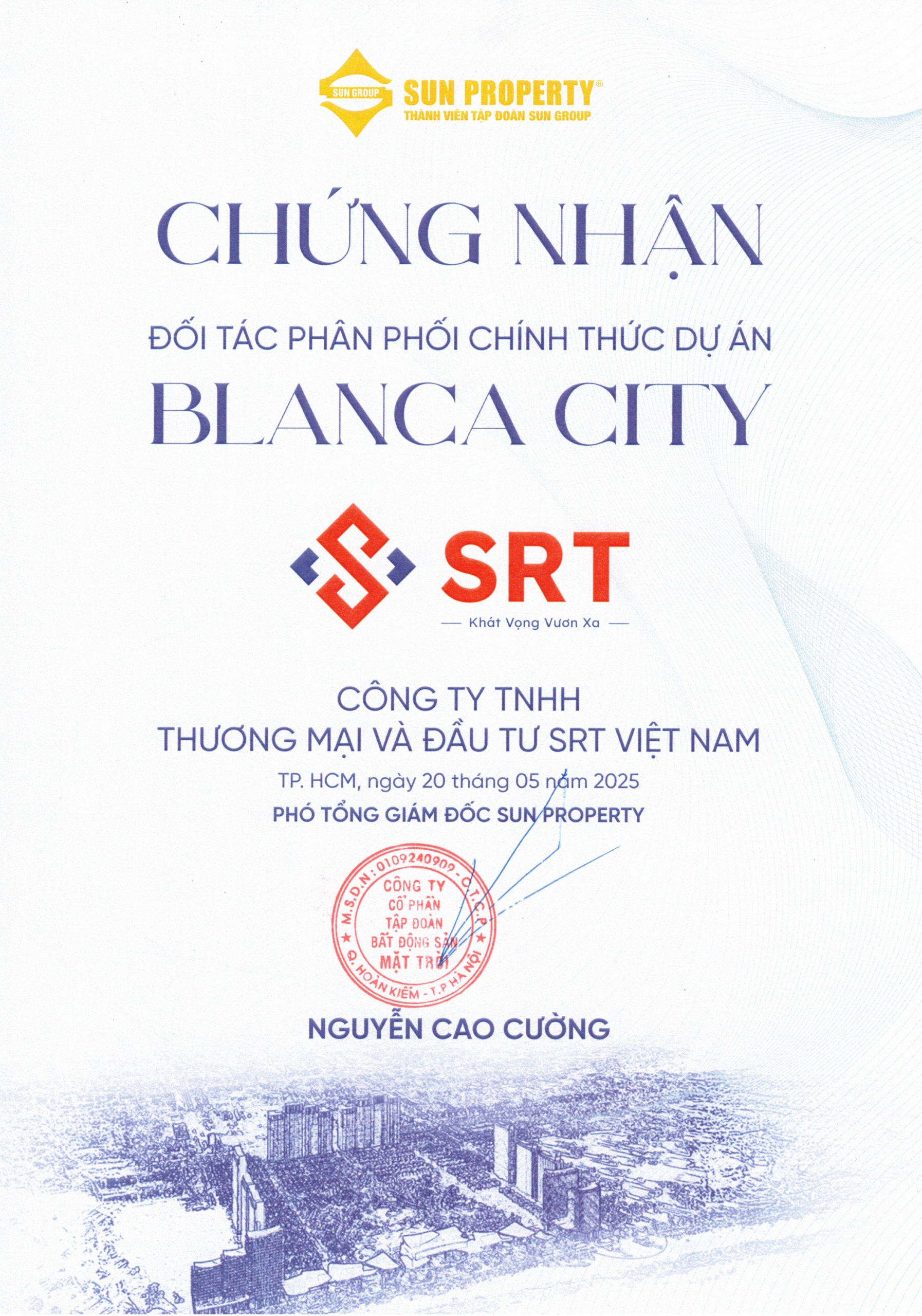 Chính sách bảo mật 1 Giay chung nhan doi tac phan phoi chinh thuc du an Blanca City scaled