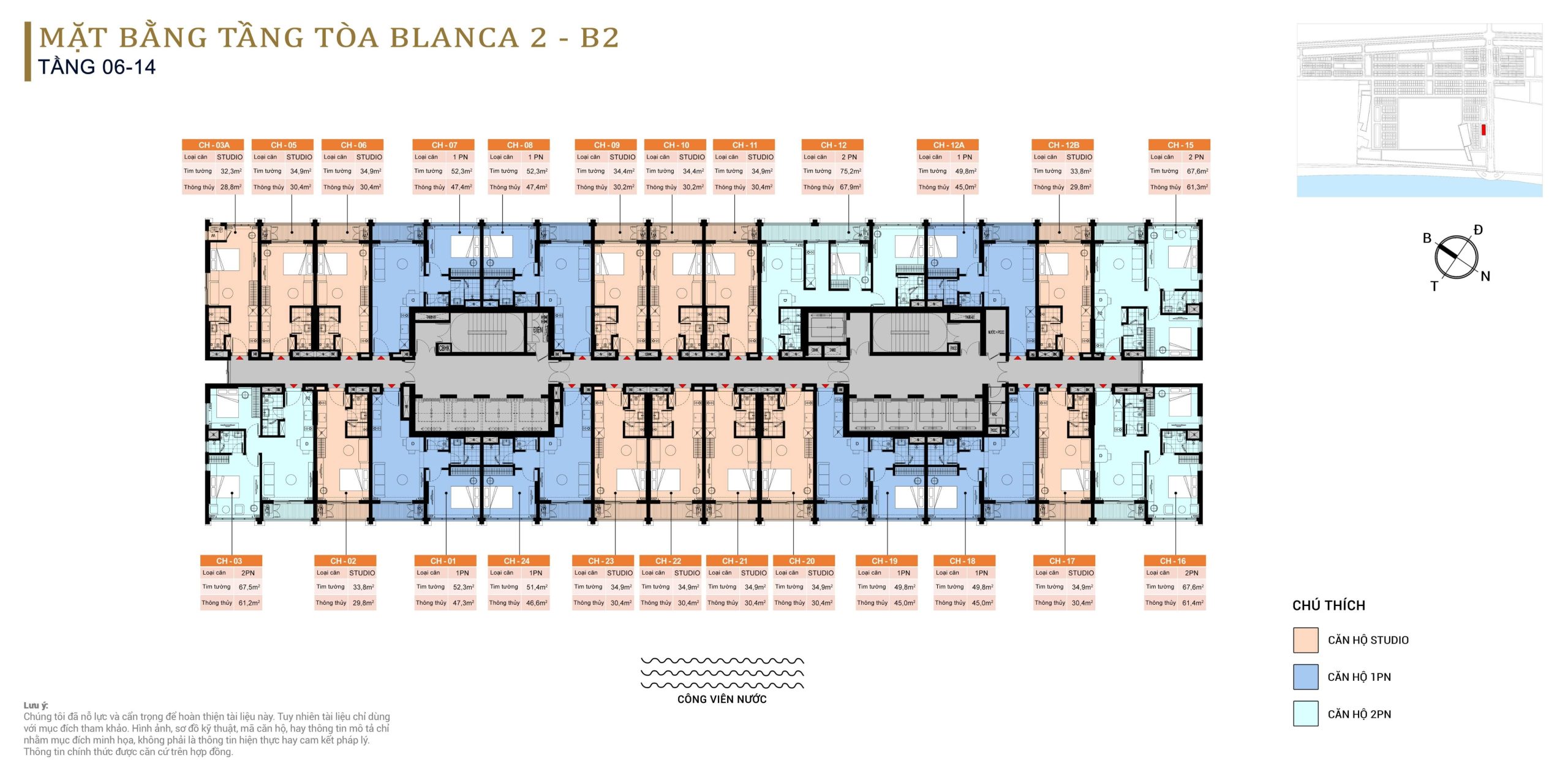 CĂN HỘ BLANCA 7 MB tầng tòa Blanca 2 - B2
