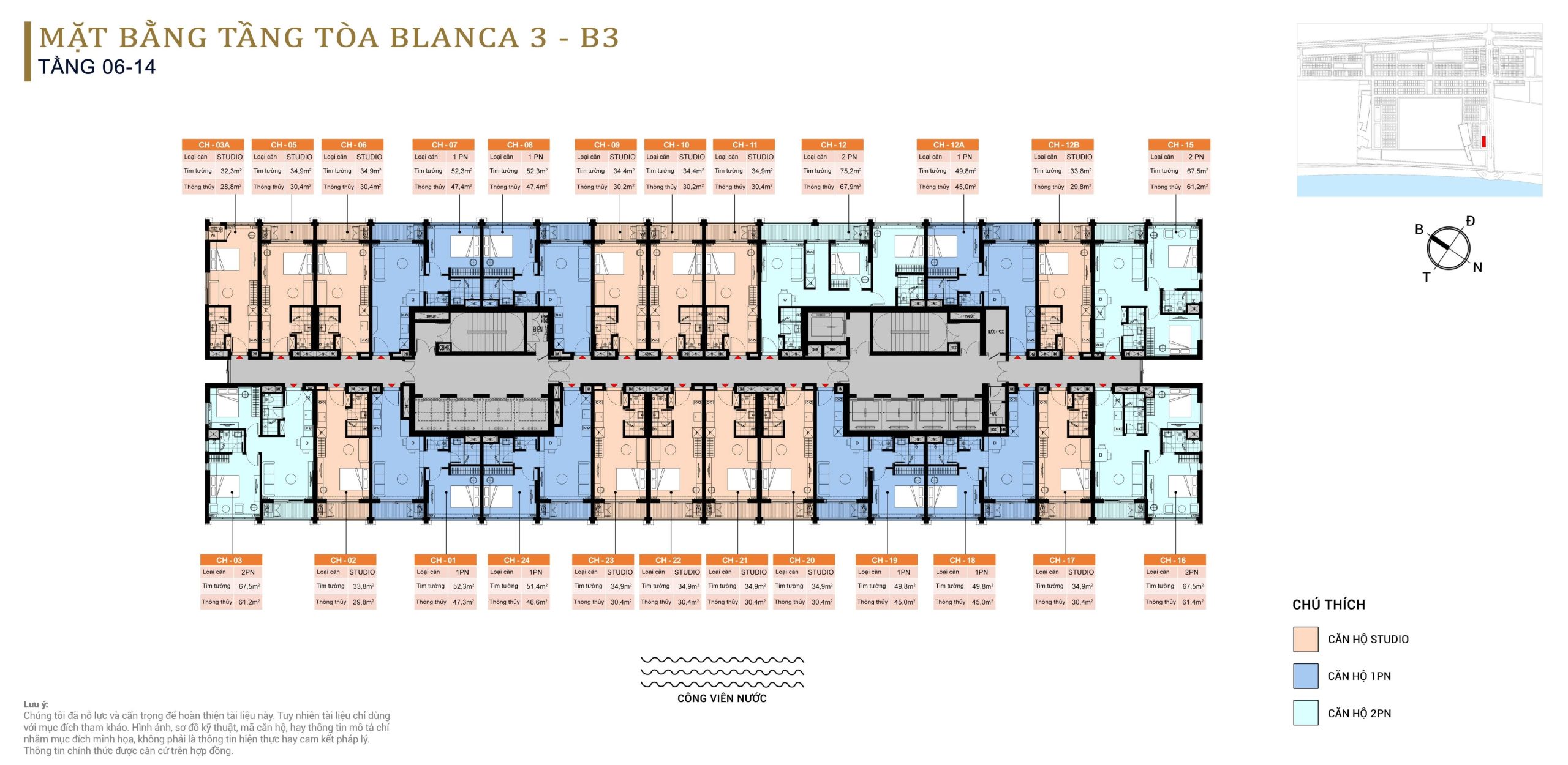 CĂN HỘ BLANCA 8 MB tầng tòa Blanca 3 - B3